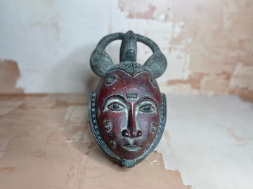 19th Century Handmade Red African Mask