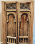 Handmade Carved Teak Wood Cabinet