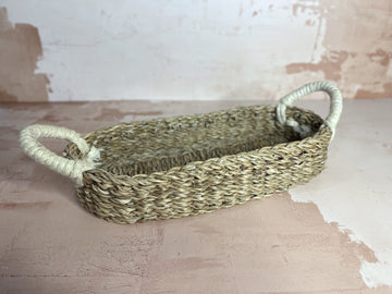 Handwoven Bread Basket with Jute Handles