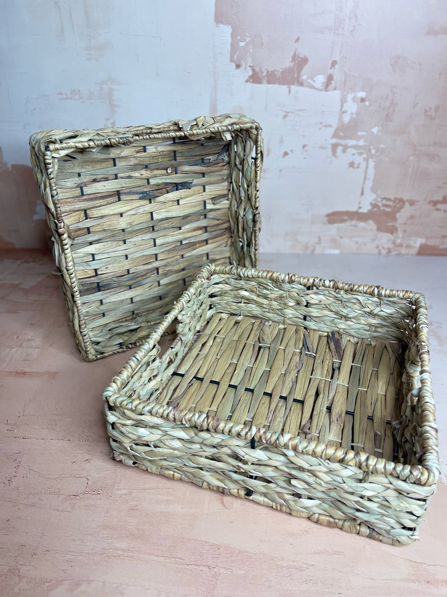 Natural Hand Woven Basket Tray
