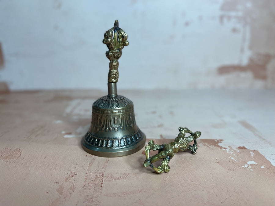 Tibetan Brass Vajra and Bell