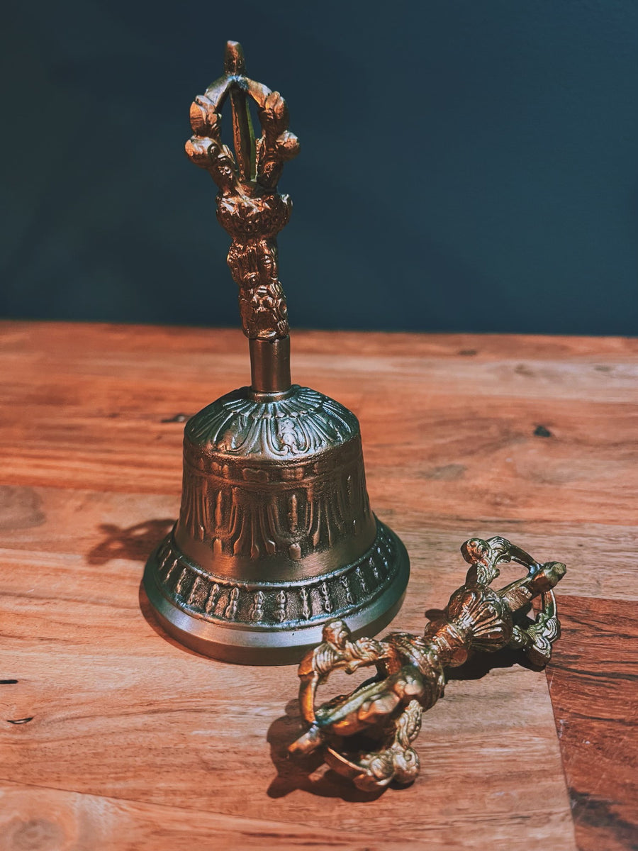Tibetan Brass Vajra and Bell