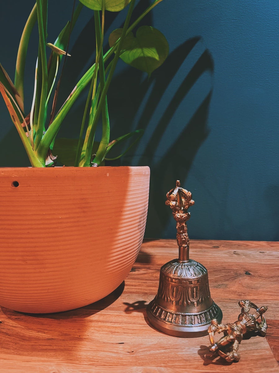 Tibetan Brass Vajra and Bell