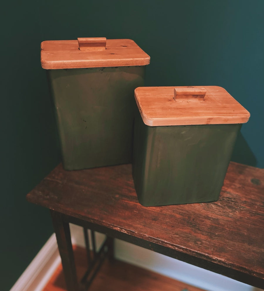 Vintage Metal Bin